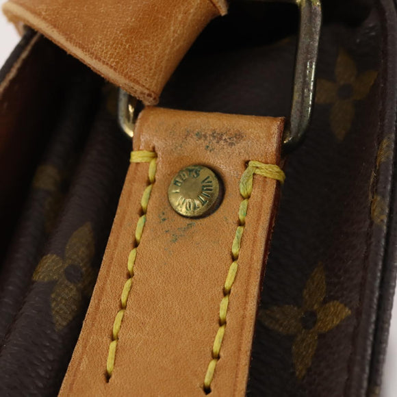 LOUIS VUITTON Monogram Cartouchiere MM Umhängetasche M51253 LV Auth 163323