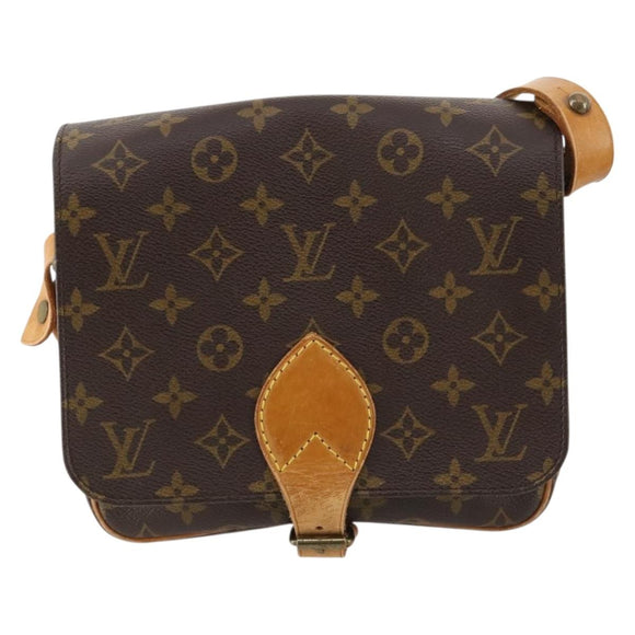 LOUIS VUITTON Monogram Cartouchiere MM Umhängetasche M51253 LV Auth 163323