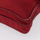 PRADA Shoulder Bag Nylon Red Silver Auth 163326-15
