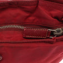 PRADA Shoulder Bag Nylon Red Silver Auth 163326-9