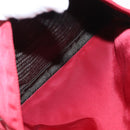 PRADA Shoulder Bag Nylon Red Silver Auth 163326-22