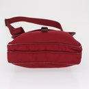 PRADA Shoulder Bag Nylon Red Silver Auth 163326-5