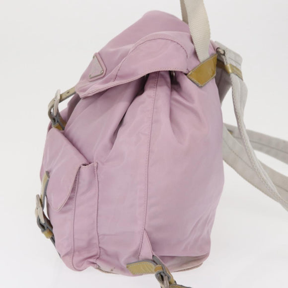 PRADA Rucksack Nylon Pink Silber Original 163327A