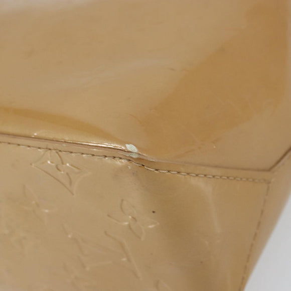 LOUIS VUITTON Monogram Vernis Reade PM Hand Bag Noisette M91334 LV Auth 163334