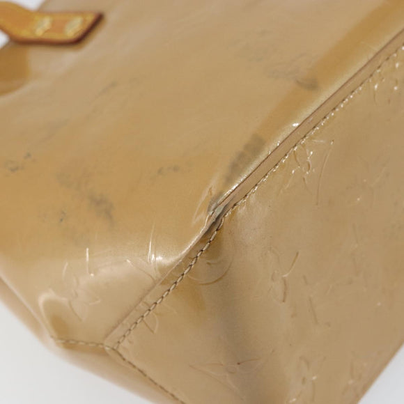 LOUIS VUITTON Monogram Vernis Reade PM Hand Bag Noisette M91334 LV Auth 163334