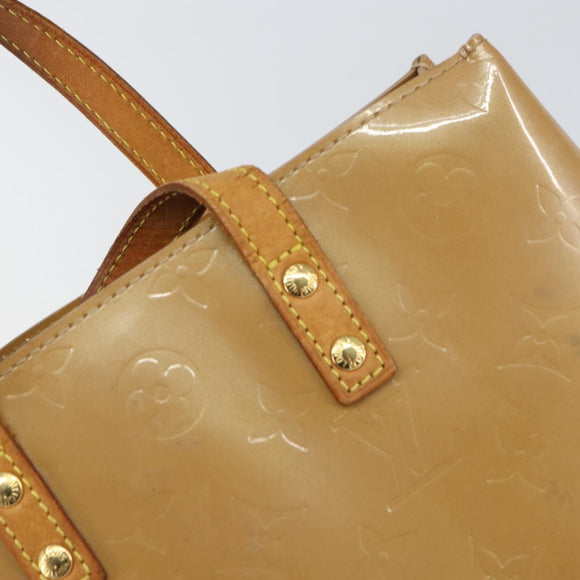 LOUIS VUITTON Monogram Vernis Reade PM Hand Bag Noisette M91334 LV Auth 163334