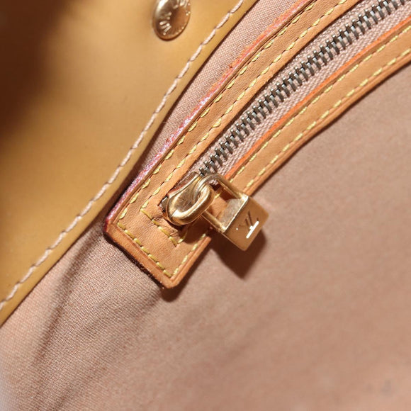 LOUIS VUITTON Monogram Vernis Reade PM Hand Bag Noisette M91334 LV Auth 163334