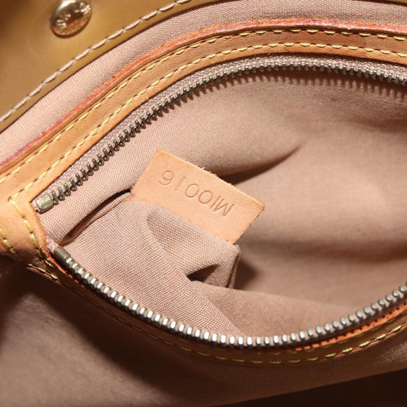 LOUIS VUITTON Monogram Vernis Reade PM Hand Bag Noisette M91334 LV Auth 163334