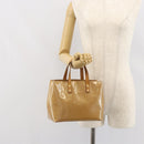 LOUIS VUITTON Monogram Vernis Reade PM Hand Bag Noisette M91334 LV Auth 163334-23