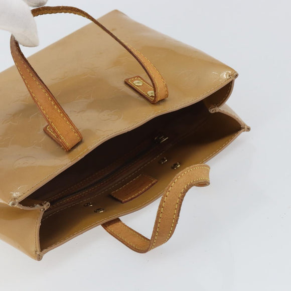 LOUIS VUITTON Monogram Vernis Reade PM Hand Bag Noisette M91334 LV Auth 163334