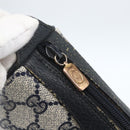 GUCCI GG Supreme Sherry Line Bag PVC Navy Gold Red 89 02 018 Auth 163335-10