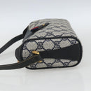 GUCCI GG Supreme Sherry Line Bag PVC Navy Gold Red 89 02 018 Auth 163335-3