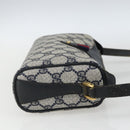 GUCCI GG Supreme Sherry Line Bag PVC Navy Gold Red 89 02 018 Auth 163335-4