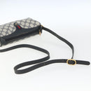 GUCCI GG Supreme Sherry Line Bag PVC Navy Gold Red 89 02 018 Auth 163335-7