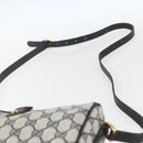 GUCCI GG Supreme Sherry Line Bag PVC Navy Gold Red 89 02 018 Auth 163335-8