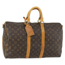 LOUIS VUITTON Monogram Keepall Bandouliere 45 Boston Bag M41418 LV Auth 163337-1