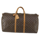 LOUIS VUITTON Monogram Keepall Bandouliere 60 Boston Bag M41412 LV Auth 163338-13