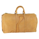 LOUIS VUITTON Nomad Keepall 55 Boston Bag Beige LV Auth 163339-1