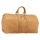 LOUIS VUITTON Nomad Keepall 55 Boston Bag Beige LV Auth 163339-1