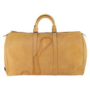 LOUIS VUITTON Nomad Keepall 55 Boston Bag Beige LV Auth 163339-2