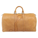 LOUIS VUITTON Nomad Keepall 55 Boston Bag Beige LV Auth 163339-13