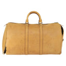 LOUIS VUITTON Nomad Keepall 55 Boston Bag Beige LV Auth 163339-3
