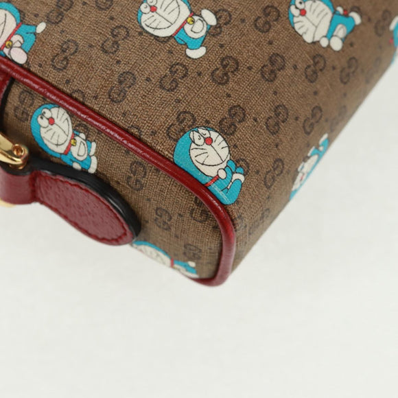 GUCCI Micro GG Supreme Doraemon Collaboration Bag PVC Beige 647784 Auth 163341M
