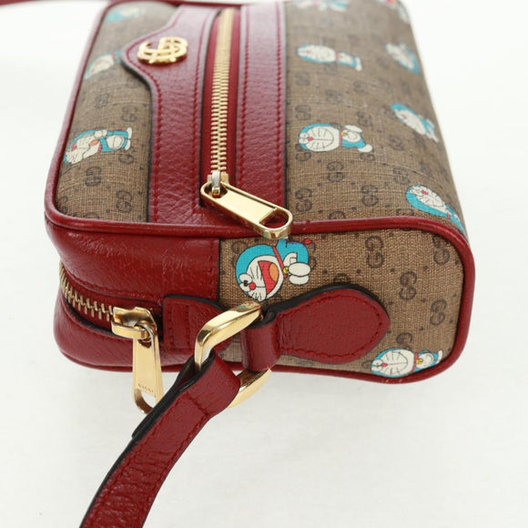 GUCCI Micro GG Supreme Doraemon Collaboration Bag PVC Beige 647784 Auth 163341M