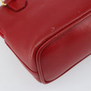 GUCCI Bamboo Hand Bag Leather 2way Red Gold 007 1014 0231 0 Auth 163343-18