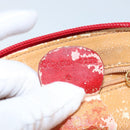 GUCCI Bamboo Hand Bag Leather 2way Red Gold 007 1014 0231 0 Auth 163343-12