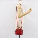 GUCCI Bamboo Hand Bag Leather 2way Red Gold 007 1014 0231 0 Auth 163343-23
