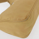 PRADA Hand Bag Nylon Beige Auth 163348-10