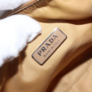 PRADA Hand Bag Nylon Beige Auth 163348-19