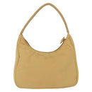 PRADA Hand Bag Nylon Beige Auth 163348-2