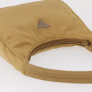 PRADA Hand Bag Nylon Beige Auth 163348-7