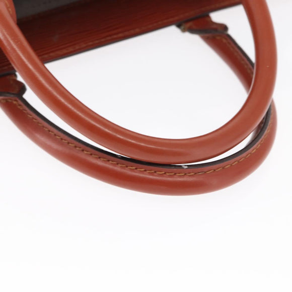 LOUIS VUITTON Epi Sac Plat Hand Bag Brown M52073 LV Auth 163352