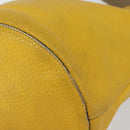 PRADA Umhängetasche Leder Gelb Silber Auth 163357-9