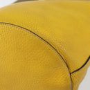 PRADA Umhängetasche Leder Gelb Silber Auth 163357-15