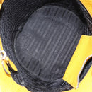 PRADA Umhängetasche Leder Gelb Silber Auth 163357-11