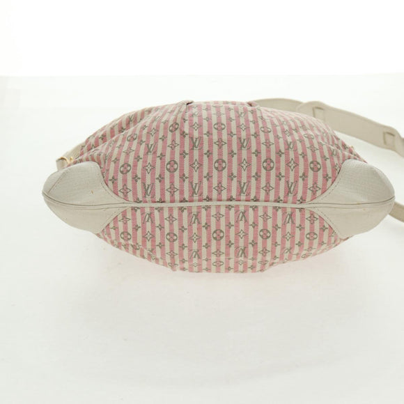 LOUIS VUITTON Mini Lin Croisette Marina PM Bag Pink White M95495 LV Auth 163361V