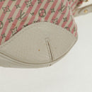 LOUIS VUITTON Mini Lin Croisette Marina PM Bag Pink White M95495 LV Auth 163361V-19