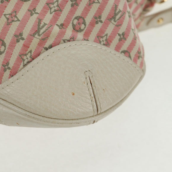 LOUIS VUITTON Mini Lin Croisette Marina PM Bag Pink White M95495 LV Auth 163361V