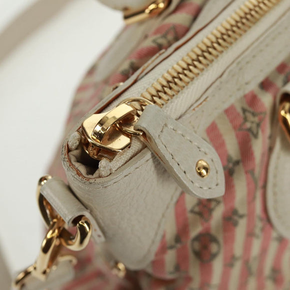 LOUIS VUITTON Mini Lin Croisette Marina PM Bag Pink White M95495 LV Auth 163361V