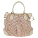 LOUIS VUITTON Mini Lin Croisette Marina PM Bag Pink White M95495 LV Auth 163361V-13