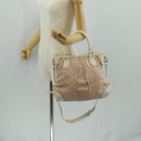 LOUIS VUITTON Mini Lin Croisette Marina PM Bag Pink White M95495 LV Auth 163361V-25