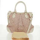 LOUIS VUITTON Mini Lin Croisette Marina PM Bag Pink White M95495 LV Auth 163361V-12
