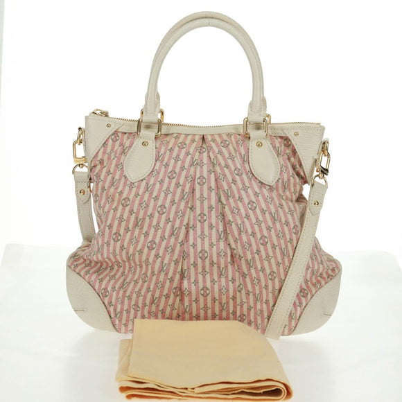 LOUIS VUITTON Mini Lin Croisette Marina PM Bag Pink White M95495 LV Auth 163361V