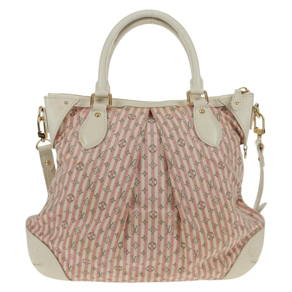 LOUIS VUITTON Mini Lin Croisette Marina PM Bag Pink White M95495 LV Auth 163361V