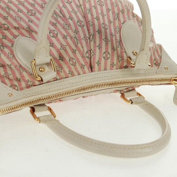 LOUIS VUITTON Mini Lin Croisette Marina PM Bag Pink White M95495 LV Auth 163361V