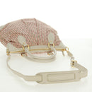 LOUIS VUITTON Mini Lin Croisette Marina PM Bag Pink White M95495 LV Auth 163361V-8
